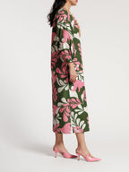 Modern Palm Cotton Maxi Dress