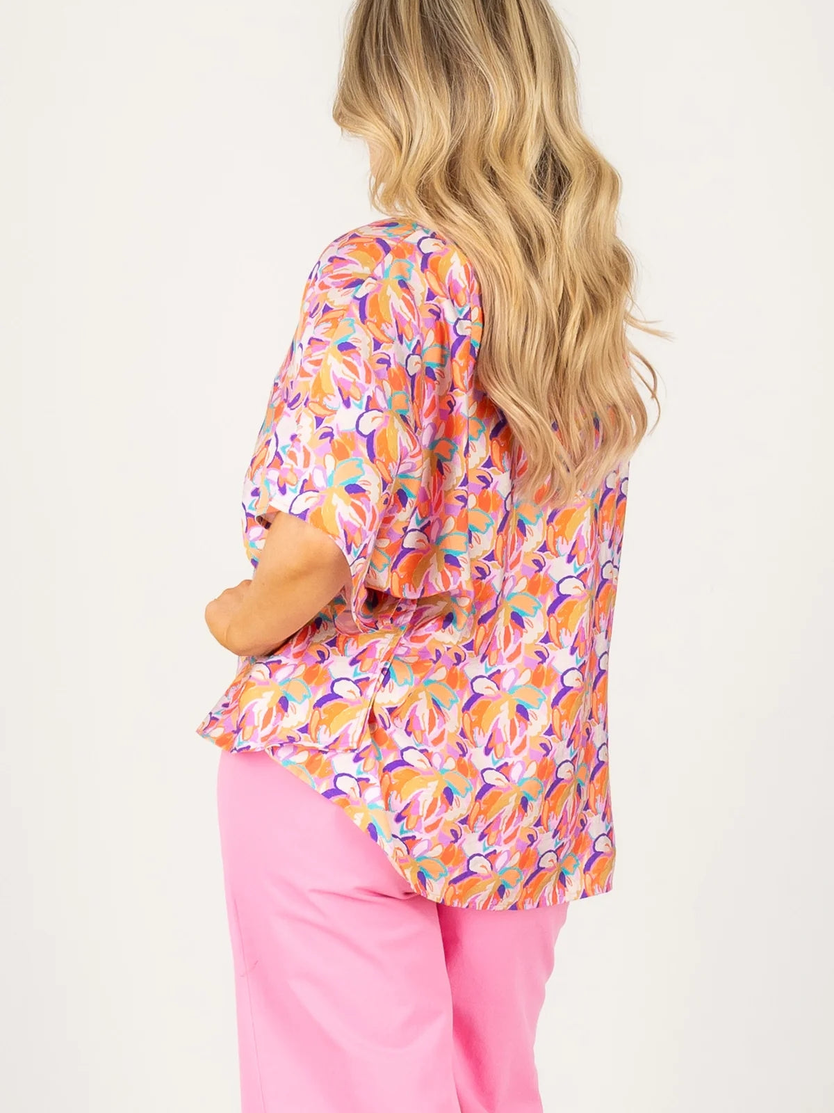 Perfect Your Coral Mix Short Sleeve Top