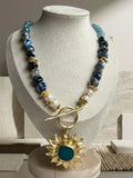 Moon Natural Stone Necklace