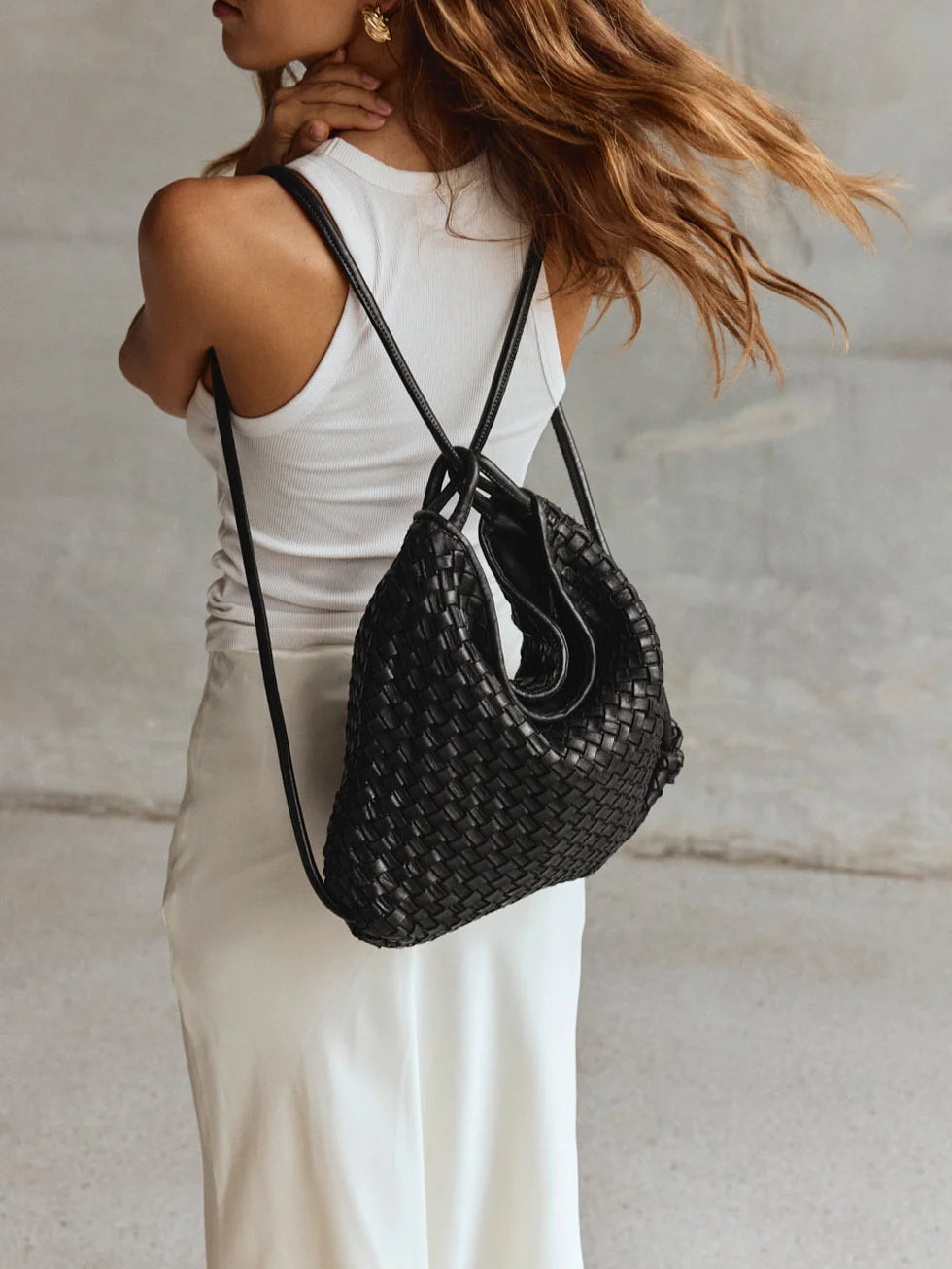 Black 2-in-1 Convertible Backpack Tote