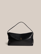 Large Dark Chocolate Leather Top Handle Crossbody