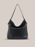 Dark Chocolate Leather Hobo Bag