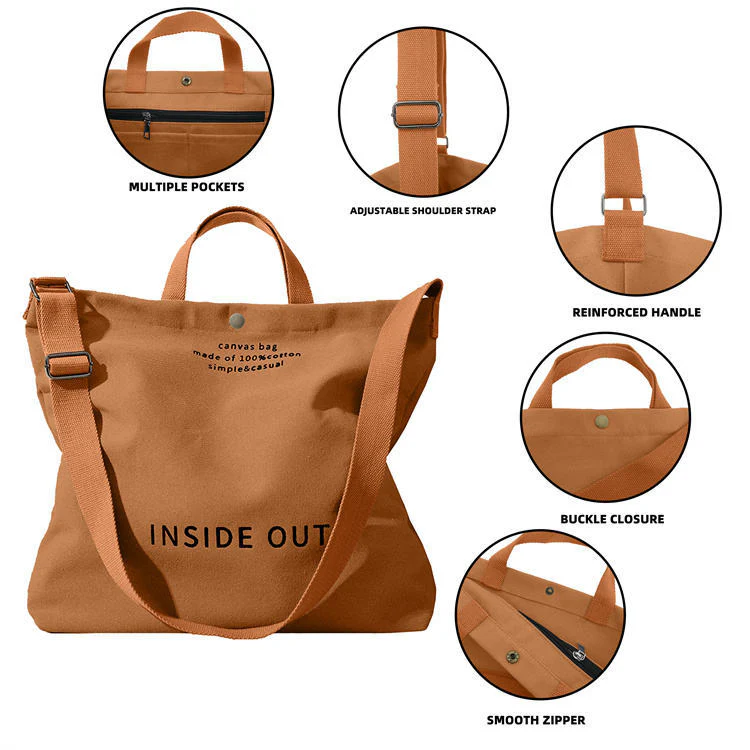Large Cotton Crossbody Handbag
