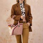 West Tooled & Cowhide Whipstitch Tote