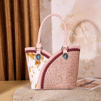 West Tooled & Cowhide Whipstitch Tote