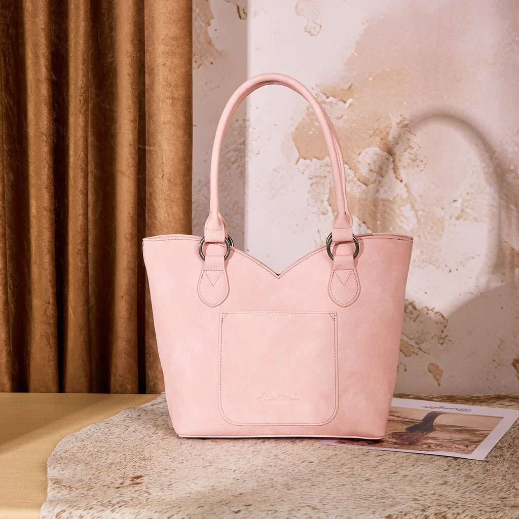 West Tooled & Cowhide Whipstitch Tote