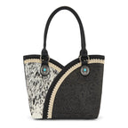 West Tooled & Cowhide Whipstitch Tote