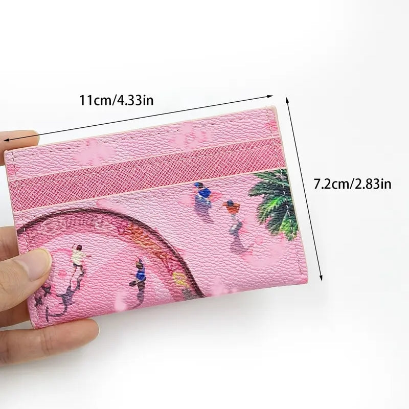 Elegant New Embossed Solid Color Card Holder Unisex Wallet