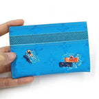 Elegant New Embossed Solid Color Card Holder Unisex Wallet
