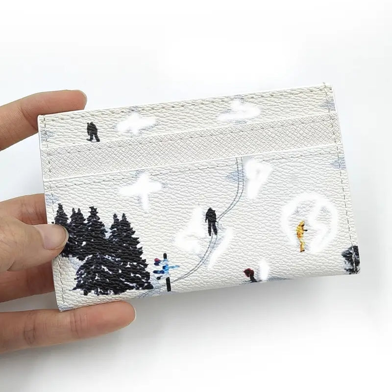 Elegant New Embossed Solid Color Card Holder Unisex Wallet