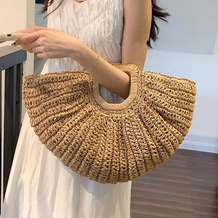 Oversized Straw Beach Bag