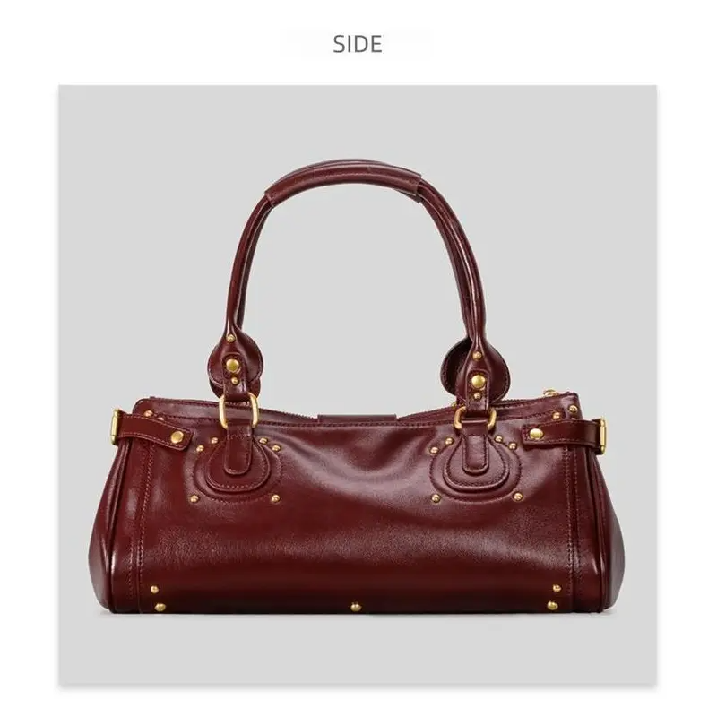 Millennial Hot Girl Retro Distressed Lock Handbag