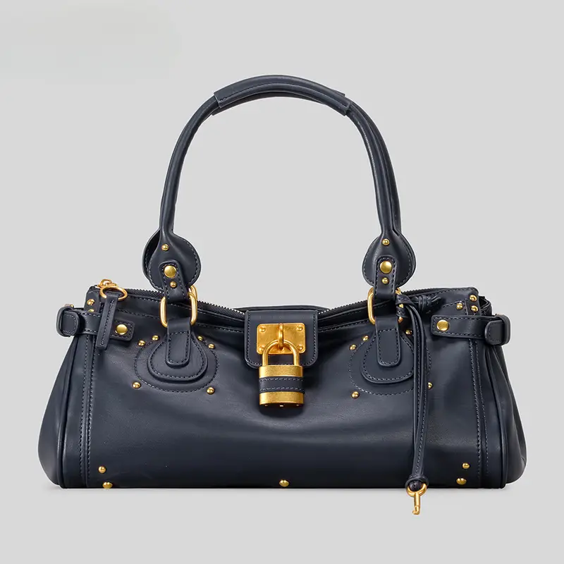 Millennial Hot Girl Retro Distressed Lock Handbag