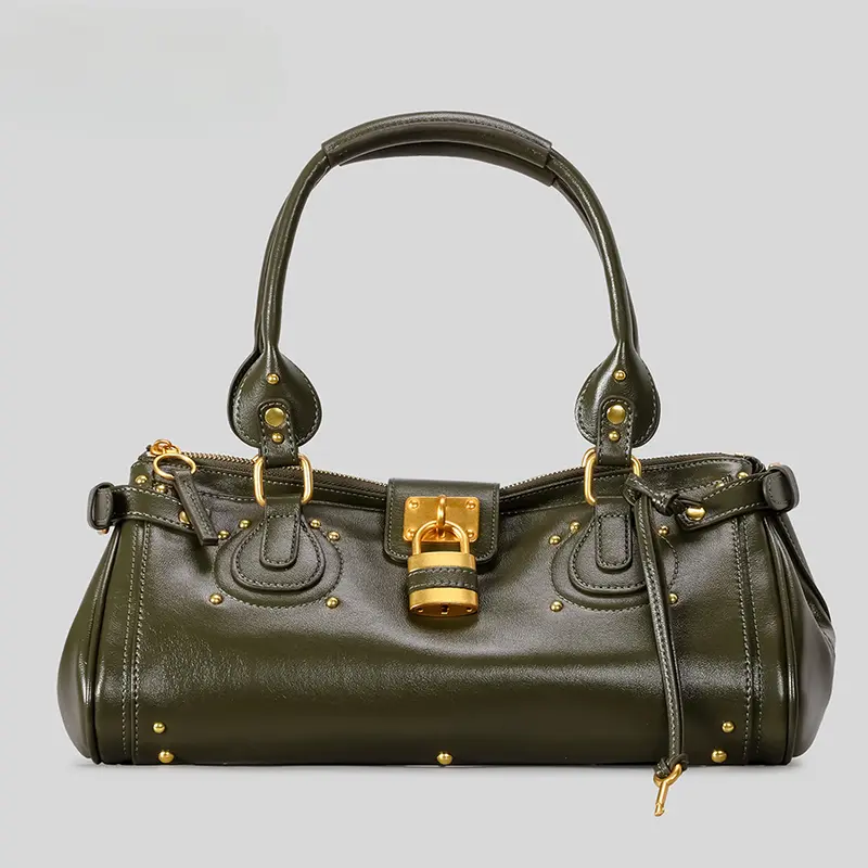 Millennial Hot Girl Retro Distressed Lock Handbag