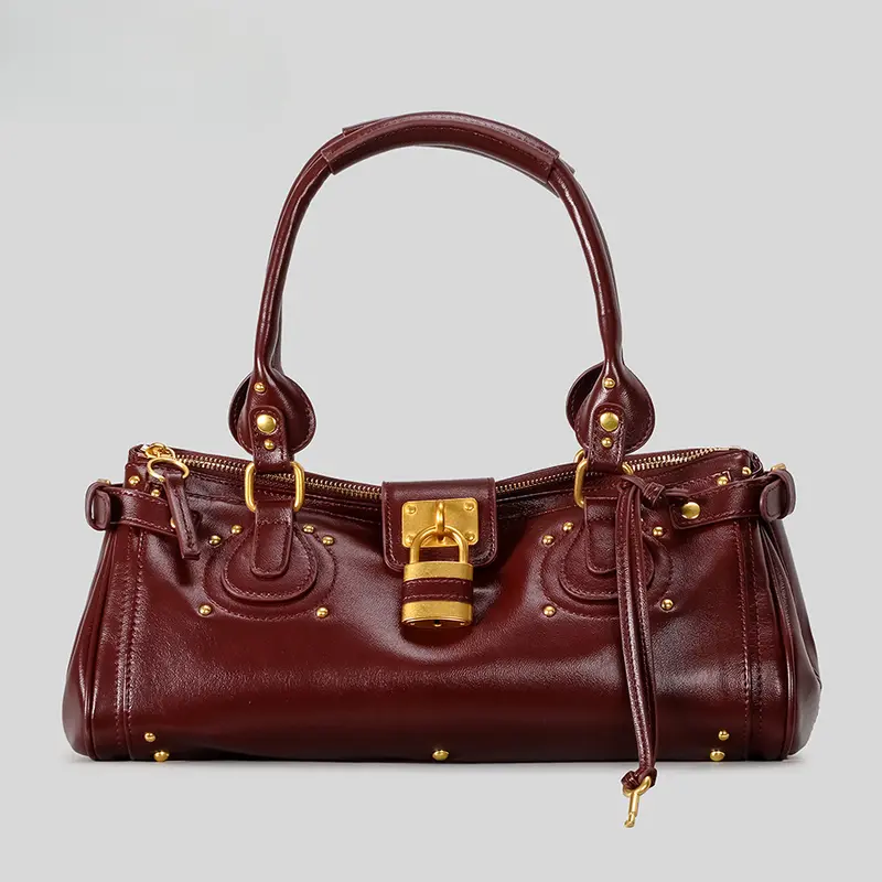 Millennial Hot Girl Retro Distressed Lock Handbag