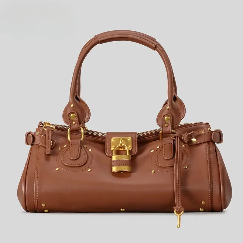 Millennial Hot Girl Retro Distressed Lock Handbag