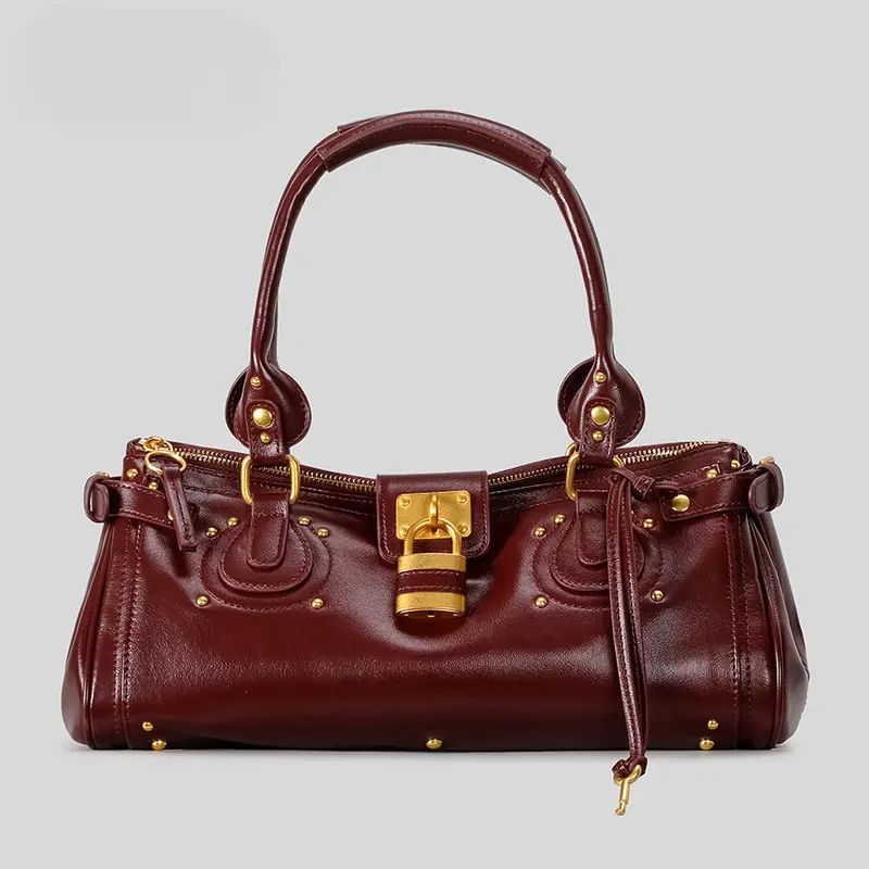 Millennial Hot Girl Retro Distressed Lock Handbag