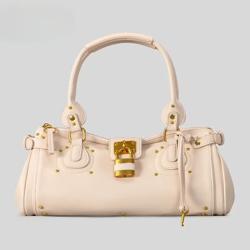 Millennial Hot Girl Retro Distressed Lock Handbag
