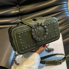 Rivet Decorated Crossbody Bag