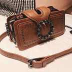 Rivet Decorated Crossbody Bag