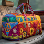 Unisex Boho Quilted Weekender Travel Bag