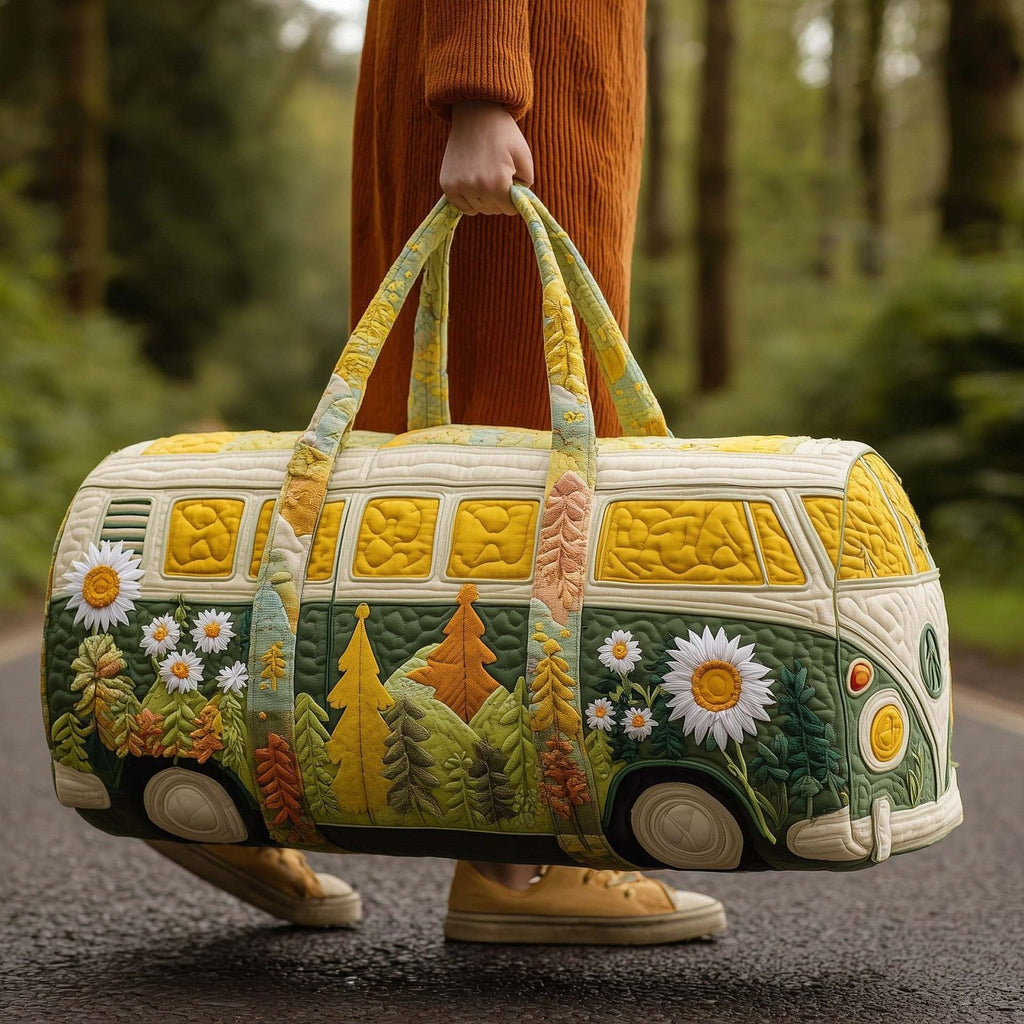 Unisex Boho Quilted Weekender Travel Bag