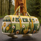 Unisex Boho Quilted Weekender Travel Bag