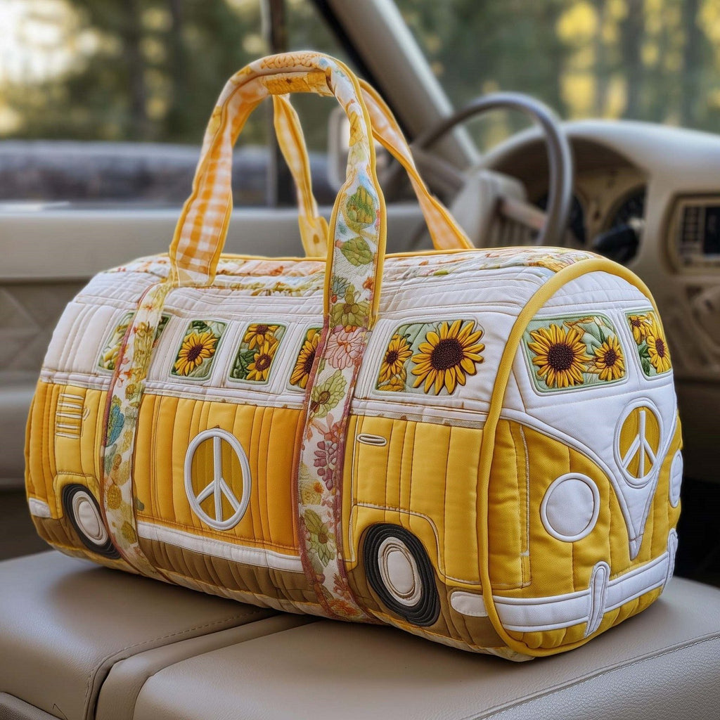 Unisex Boho Quilted Weekender Travel Bag