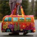 Unisex Boho Quilted Weekender Travel Bag