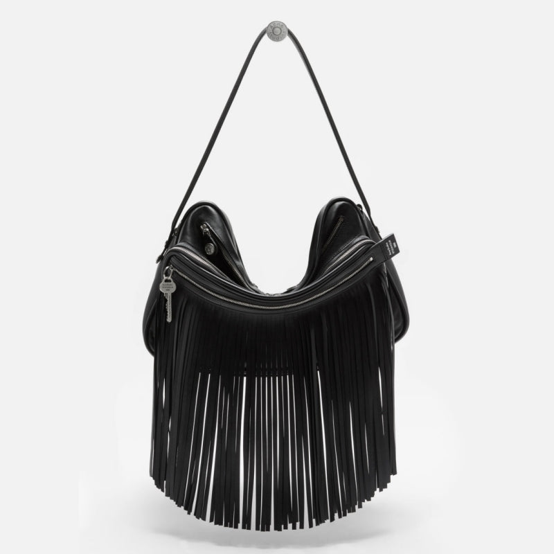 Camera Fringed Shoulder Bag