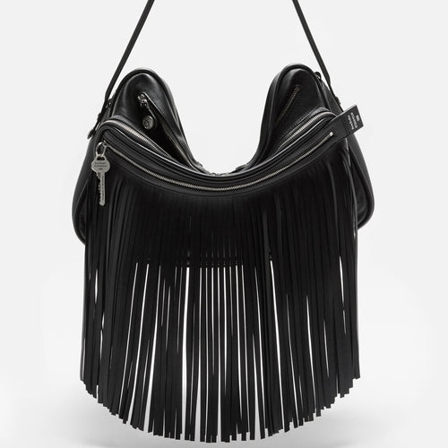 Camera Fringed Shoulder Bag