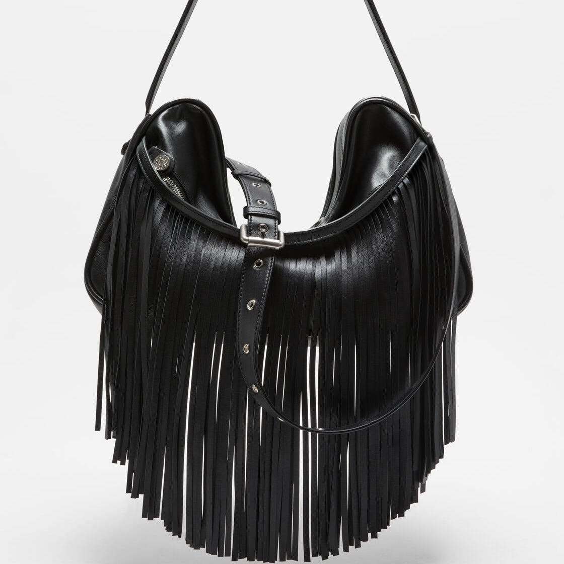 Camera Fringed Shoulder Bag