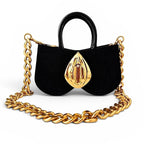 A Sculptural Velvet Handbag