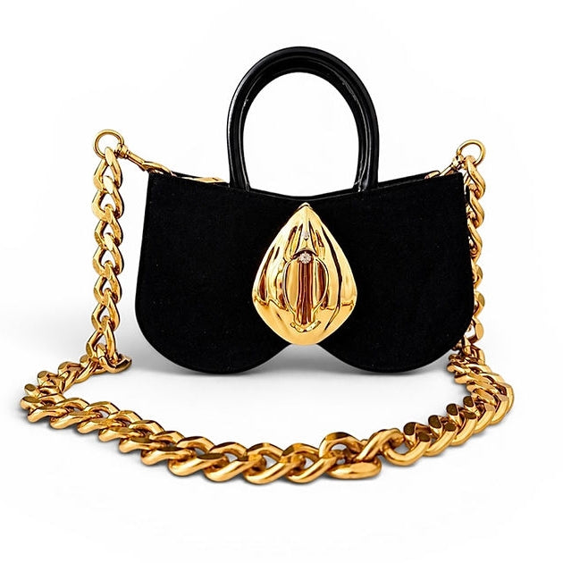 A Sculptural Velvet Handbag