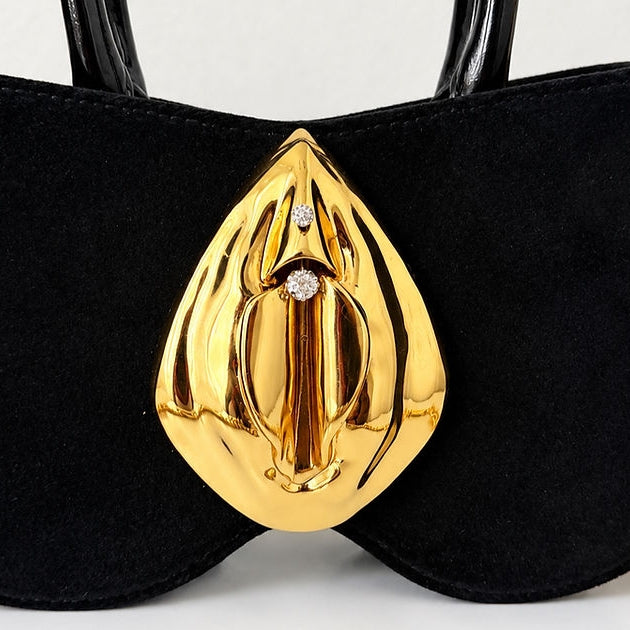 A Sculptural Velvet Handbag