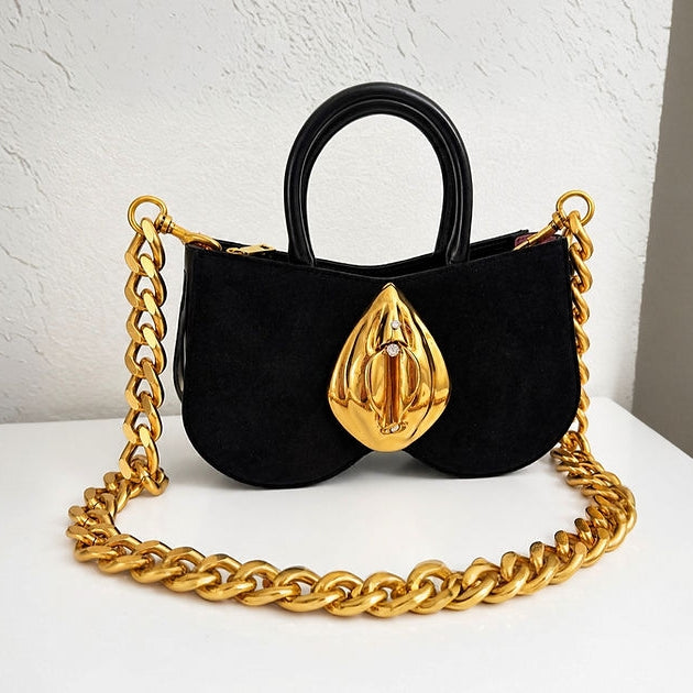 A Sculptural Velvet Handbag