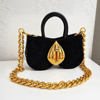 A Sculptural Velvet Handbag