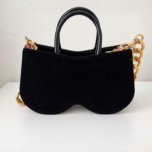 A Sculptural Velvet Handbag