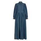 BACKLESS GATHERED SHIRT DRESS