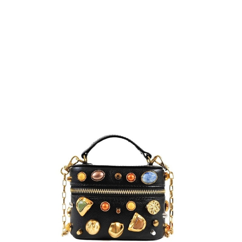 BLACK LEATHER TOTE BOOK