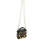 BLACK LEATHER TOTE BOOK