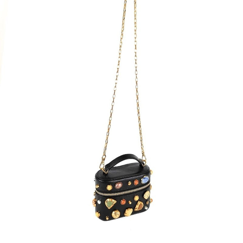 BLACK LEATHER TOTE BOOK