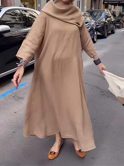 Elegant Linen Loose Maxi Dress