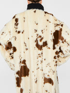 Irregular Brown Dairy Fur Long Coat