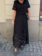 Elegant Lace Two Pieces Dress