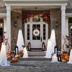 Halloween Light Ghost Wreath Front Door Arrangement Pendant