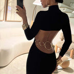 The Gold Circular Back Piece Adjustable Length