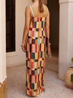 Multicolor Tassel Sling Party Dress