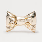 Bow Design Faux Leather Clutch