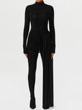Crystal-embellished Ruched Three Pieces Set